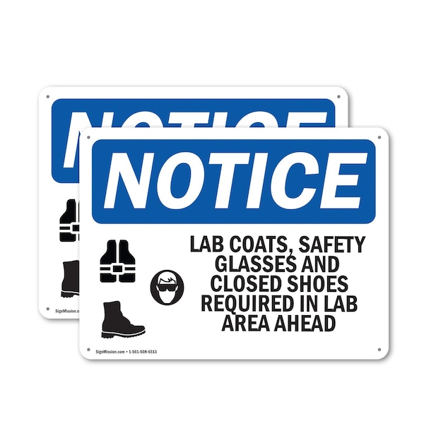 Signmission 7 in Height, 10 in Width, Plastic, Rectangle OS-2PACK-NS-P-710-L-13913 - main
